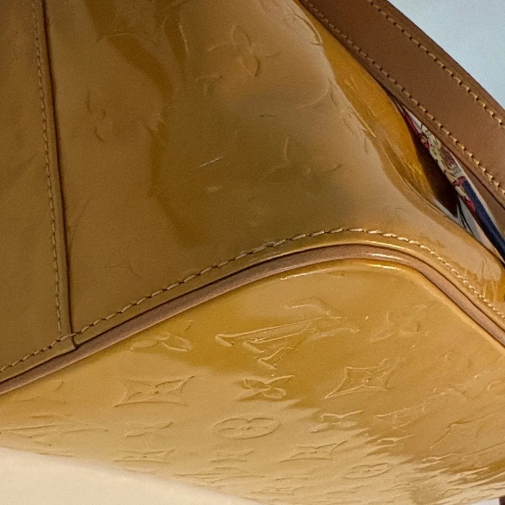 Vibrant Louis Vuitton Mustard Vernise Tote with COA - Picture 11 of 16